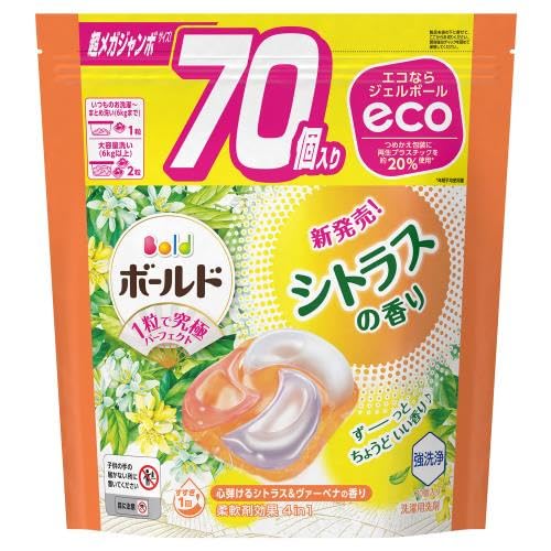 P&G ボールド ジェルボール4D シトラス 詰替 超メガジャンボサイズ 70個の商品画像