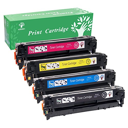 GREENSKY Compatible Toner Cartridges For HP 125A/CB540A CB541A CB542A CB543A used for HP Color LaserJet CM1312 MFP CM1312nfi CP1215 CP1515n CP1518ni printers(1Black,1Cyan,1Yellow,1Magenta- 4 Pack)