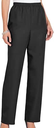 Alfred Dunner Pants Comfortable Straight Leg Pullon Pants for Women