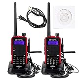 Retevis RT5 Long Range Walkie Talkies 7W Dual Band VHF/UHF 128 CH VOX FM Two Way Radio(2 Pack)