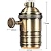 Light Socket, KINGSO E26/ E27 Solid Brass Industrial Light Socket Metal Shell Vintage Edison Pendant lamp copper holder With Knob (Antique Brass)