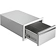 SGOLAN Outdoor Kitchen Drawers 14" W x 8.5" H x 23" D Flush Mount Single BBQ Drawers Built-in Stainless Steel Drawer for Outdoor Kitchen Island, Patio Grill Station