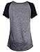Cestyle Womens Round Neck Raglan Short Sleeve Yoga Shirt Workout Tunics Tops