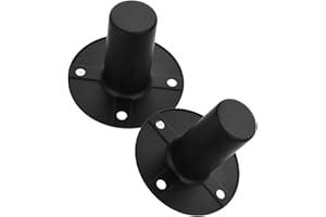 NUOBESTY 2pcs Metal Speaker Bracket Base Loudspeaker Stand for Indoor Stage Use Aluminum Support Pedestal