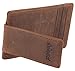 Money Clip, Front Pocket Wallet, Leather RFID Blocking Strong Magnet thin Wallet (one size,Khaki (Id Window Crazy Horse Leather))