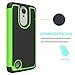 Birsppy for LG Aristo Case, LG Phoenix 3 Case, LG Fortune Case, LG Rebel 2 LTE Case, LG Risio 2 Case, LG K8 2017 Case, OEAGO [Shockproof] Hybrid Dual Layer Defender Protective Case Cover (Green)