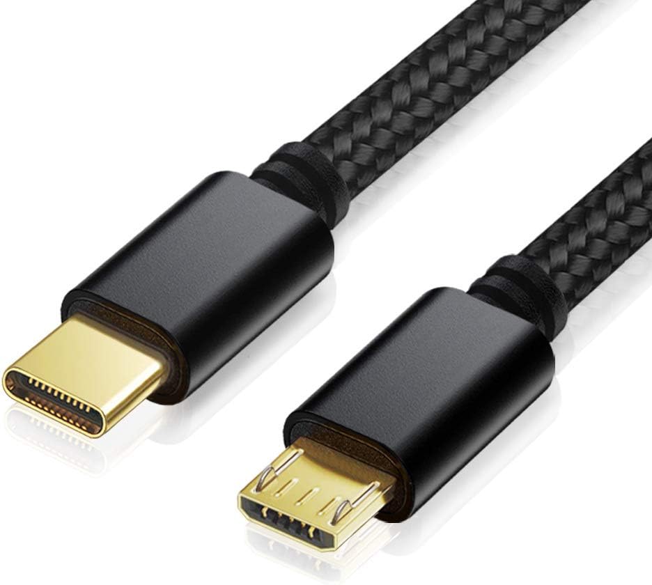 PAXO 2m USB C to Micro USB cable, charges Micro USB devices, charging cable, charging adapter, data cable, USB 2.0