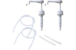 HAODLAY 2Pcs Gallon Pump Dispenser,Pump for Half Gallon,1 Gallon Jug & 5 Gallon Bucket,Pump Bottle Dispenser for Water,Oil & Fluids,Laundry Detergent,Popcorn Butter,Snow Cone Syrup