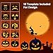 Brizled Pumpkin Carving Kits, 5 Tools Kit, 10 Halloween Style Carving Templates & 2 LED Candles for Halloween Pumpkin Lights, Easily DIY Halloween Pumpkin Jack-O-Lantern Decoration for Family Activity