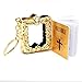 Favorict (3 Pack) Mini Gold Tone Bible Keychain English Holy Bible Religious Favor Christian Jesus Keychain (A)