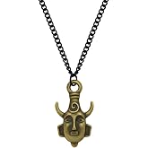Niche-Finds Supernatural Inspired Dean's Amulet Protective Deans 2D Necklace With Stainless Steel Chain Deans Pendant Dean Winchester Mask Two Sided Necklace