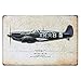 UNIQUELOVER Military Airplane Signs Metal Vintage Wall Tin Poster Home Decor 8 X 12 Inches, Small