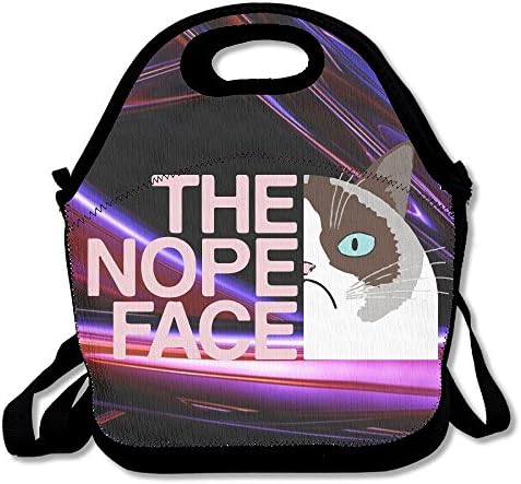 THE NOPE FACE Neoprene Lunch Bag -Lunch Boxes For Women,Kids,Adults