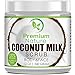 Coconut Milk Exfoliating Body Scrub - Natural Coconut Oil Skin Exfoliator for Face Hand Lip & Body with Sea Salt & Shea Butter, Acne & Eczema Treatment, Stretch Mark Scar & Cellulite Remover