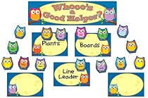 Colorful Owls Job Assignment Mini Bulletin Board Set
