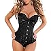 AZONT Women Sexy Push up Shapewear Underbust Corset Bustier with G-string (XL, Black)