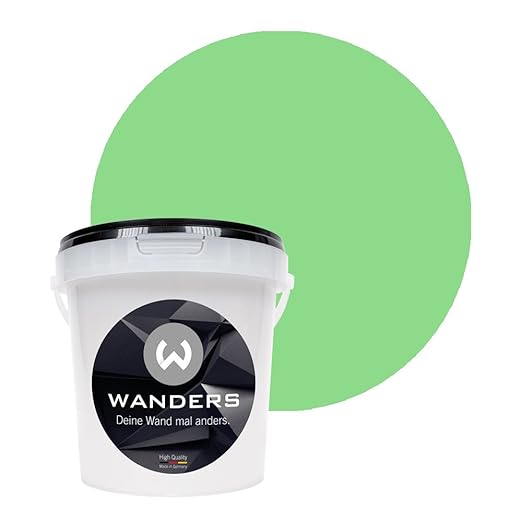 Wanders24 Tafelfarbe (1Liter, Hellgrün) matte Wandfarbe in 20 Farbtönen erhältlich, individuelle Gestaltung für Zuhause, Farb