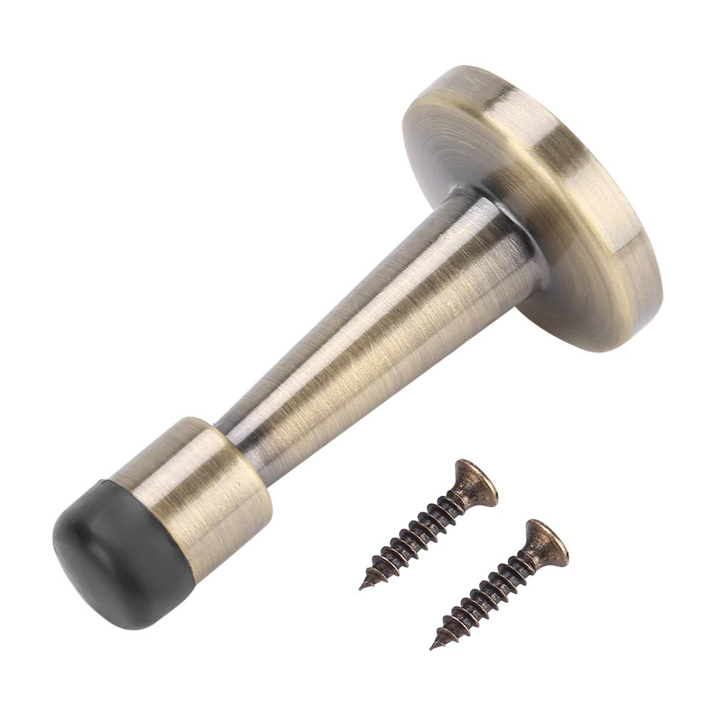 Door Stopper, Wall Mount Door Stopper Holder Anti-Collision Sound Dampening Door Stop Bumper Wall Protetor,Home Hotel Office Accessory (Bronze)