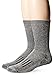 PowerSox Men's Bootsocks Medium Cushion Merino Wool Crew Socks, 2 Pairs, Black Marl, Shoe Size: 9-12.5