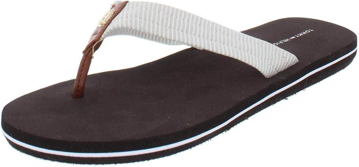 Tommy Hilfiger Frauen Flip Flops Braun Groesse 7 US /38 EU Amazon.de Schuhe & Handtaschen