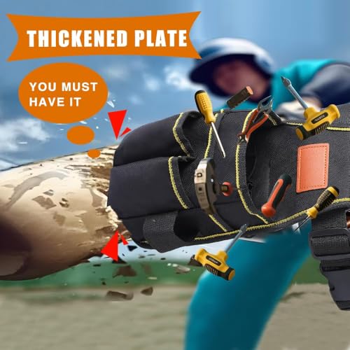 Universal Small Tool Pouch Tool Belts for Men, Small Tool Bag Electrician Tools Bag with Belt, Wear Resistant Tools Bel 12 Storage Ports Ideal for Electricians Mechanics Carpenters and More