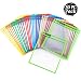 Dry Erase Pockets Sheet Protectors - Reusable + Oversized - Size 10 X 13 Inches - 30 Plastic Sleeves - Mixed Colors - Ideal to use at School or at Work