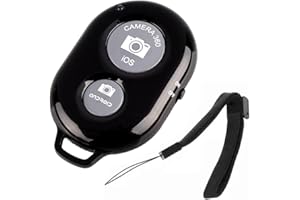 Bluetooth Remote Camera Shutter for iPhone & Android Wireless Bluetooth Selfie Remote with Wrist Strap for Smartphones, iPad,