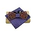 JUSTSWAG Amzchoice Classic Handmade Mens Wood Bow Tie with Matching Pocket Square Sets (1)