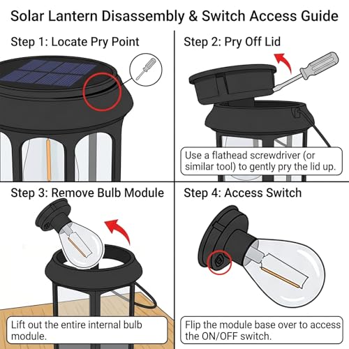 yowin Solar Lantern Outdoor Garden 2 Pieces Solar Hanging Lamp with LED Bulb, IP44 Waterproof Solar Table Lamp Outdoor Light for Balcony, Terrace, Garden Decoration