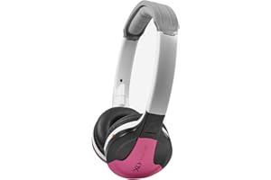 XOVISION XO Vision IR630P Universal IR Wireless Foldable Headphones - Pink Wireless Bluetooth-Enabled Lightweight Portable for iPhone, Car, Kids Wireless Headphones for Universal Car Entertainment System