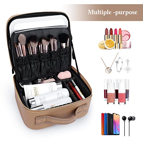 Makeup Train Case with Large Lighted Mirror 3 Color Scenarios