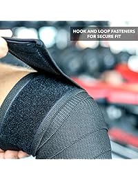 Rodilleras para levantamiento de pesas   mejores correas de rodilla para sentadillas y bandas de rodilla para trabajar, 1 par de rodilleras negras para mujeres y hombres   bolsa de transporte bonificada de 2 tamaños