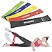FIXBODY Exercise Loops Resistance Bands Set of 5 for Home Fitness, Stretching, Pilates, Yoga, Rehab, Physical Therapy with Carry Bag & Instruction Guide