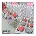 150 Danika Biodegradable Eco-Friendly Peach Pink and Grey Paper Drinking Straws, Six Designs, Party Decorations, Cake Pop Sticks, Birthdays, Weddings, Gender Reveals, Celebrations, Baby Showers