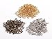 erioctry 250Pcs Mini 12mm x 5mm Screw Eyes Pin Hoop Eyelet Peg Findings for Arts & Crafts Projects/Bead/Jewelry/Cork Top Bottles Bails Creative Designs Top Drilled Connectors Pendant Bail (Gold)