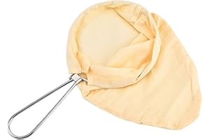 Multipurpose Beverage Filter Strainer Bag Stainless Steel Rings and Cotton Fabric for Milk Teas and Coffee Preparation Stainl