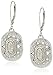 Amazon Essentials Sterling Silver and 14k Yellow Gold White Diamond Art Deco Leverback Earrings, (previously Amazon Collection)