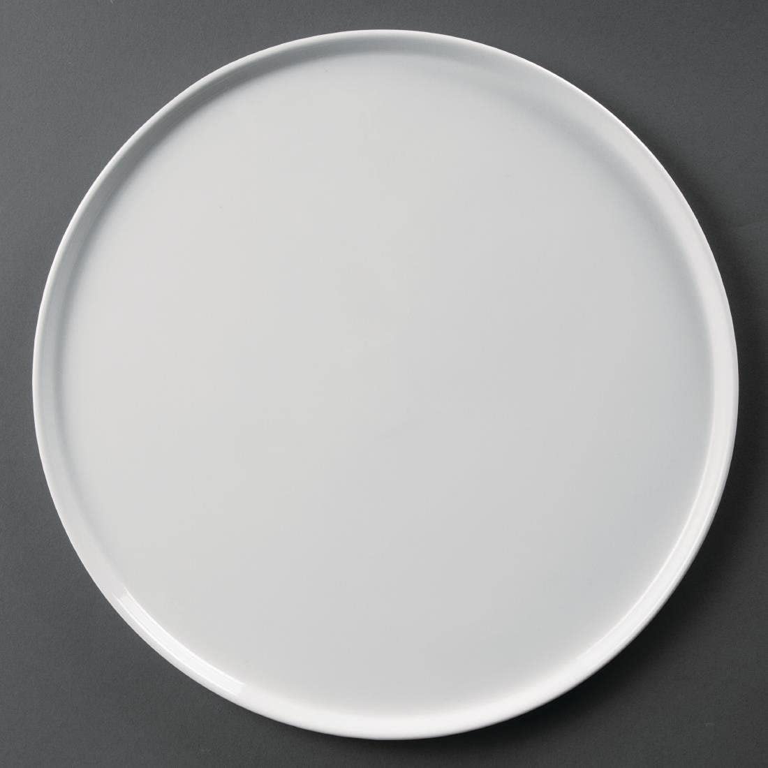Olympia Whiteware Pizza Service Plates 330mm Porcelain Innovative Design 4pc