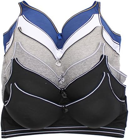 YOUMITA 6 PACK COTTON SPORTS BRA, PULL OVER STYLE