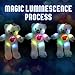 WEWILL LED Teddy Bear Stuffed Animals Light up Soft Plush Toys with Colorful Flash LED Lights , Stuffed Animal Toy Gifts for Mother's Day 15-Inch (Pink)