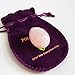 Rose Quartz Egg, Small Size, Predrilled, with Certificate and Instructions, Pink Love Stone, for Women to Strengthen Yoni Pelvic Floor Muscles & Counter Urinary Incontinence Polar Jade