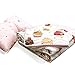 DriftAway 3 Piece Sweet Dream Reversible Quilt Set Ice Cream and Cupcake Pattern Multi Colors Prewashed Twin Soft Pink Hot Pink Aqua Chocolate Cream