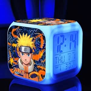 Manga japoneses Naruto Uzumaki adolescentes Ninja 7 colores Cambio LED