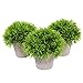 Juvale 3-Pack Mini Fake Plants Decoration, Potted Artificial Plant Pots for Indoor Outdoor Home Décor, with Paper Pulp Pots, 5 x 4.2 x 5 Inches
