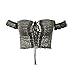 Creabygirls Womens Cute Off The Shoulder Crochet Lace Up Crop Top (Grey, L)
