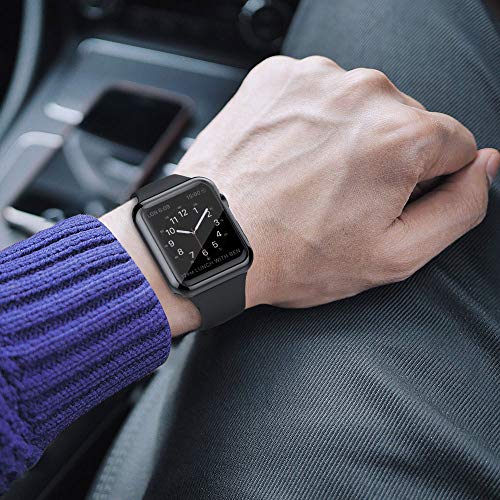Haojavo Case for Apple Watch Series 3 42mm Screen Protector, 2 Pack iWatch PC Overall Protective Case TPU HD Clear Ultra-Thin Cover for Apple Watch Series 3 42mm Accessories