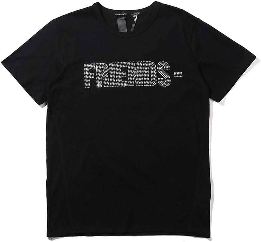 Tide Big V Letter Printing Short Sleeve Couples Loose T-Shirt-V