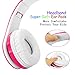 Wireless Bluetooth Headphones for Kids Boys Girls Over Ear,Built-in Mic,Stereo Sound ,3.5mm Audio Jack Cable for Pc Tablet Cellphone(Pink)