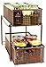 Deco Brothers 2 Tier Bathroom Storage Organizer with Pull-Out Drawer, Bronze