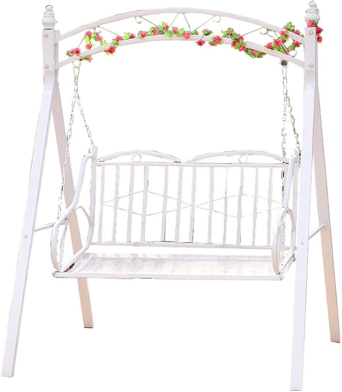 Amazon.com: XLOO - Asiento de columpio de hierro para exteriores, muebles de terraza, porche, columpio, silla de exterior, patio, porche, columpio, asiento de banco, muebles de exterior., B, B: Jardín y Exteriores